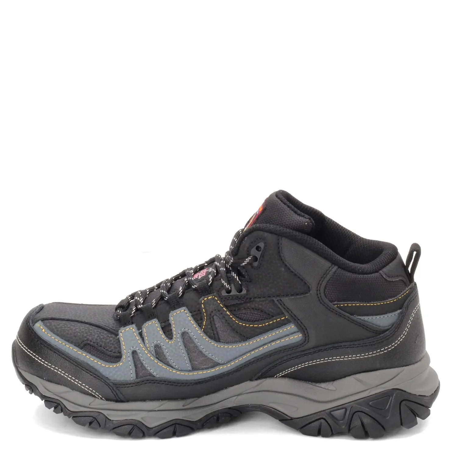 Sneakers & Athletics*Skechers Work Men's , Relaxed Fit: Holdredge - Rebem ST Boot - Wide Width Black/Charcoal