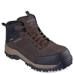 Boots*Skechers Work Men's Skechers, Work: Relment - Erett Composite Toe Work Boot - Wide Width Brown