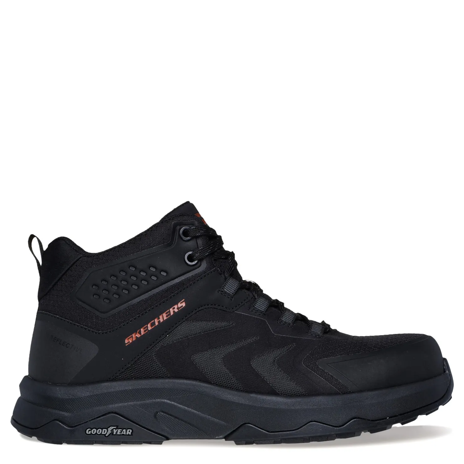 Sneakers & Athletics*Skechers Work Men's , Speed-Flex Trekker High-Top Carbon Toe Work Sneaker Black Red