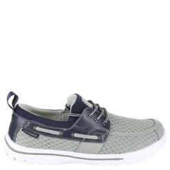 Boat Shoes*Skuze Men's , Del Marina - Stretch Fit Boat Shoe Grey Navy