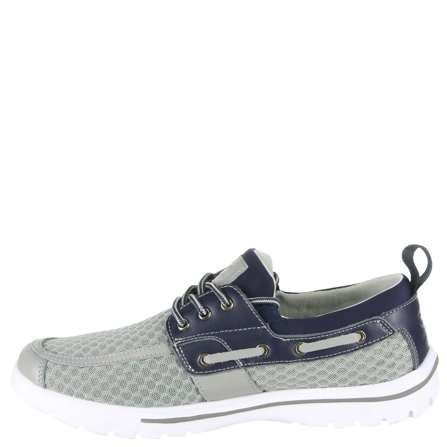 Boat Shoes*Skuze Men's , Del Marina - Stretch Fit Boat Shoe Grey Navy