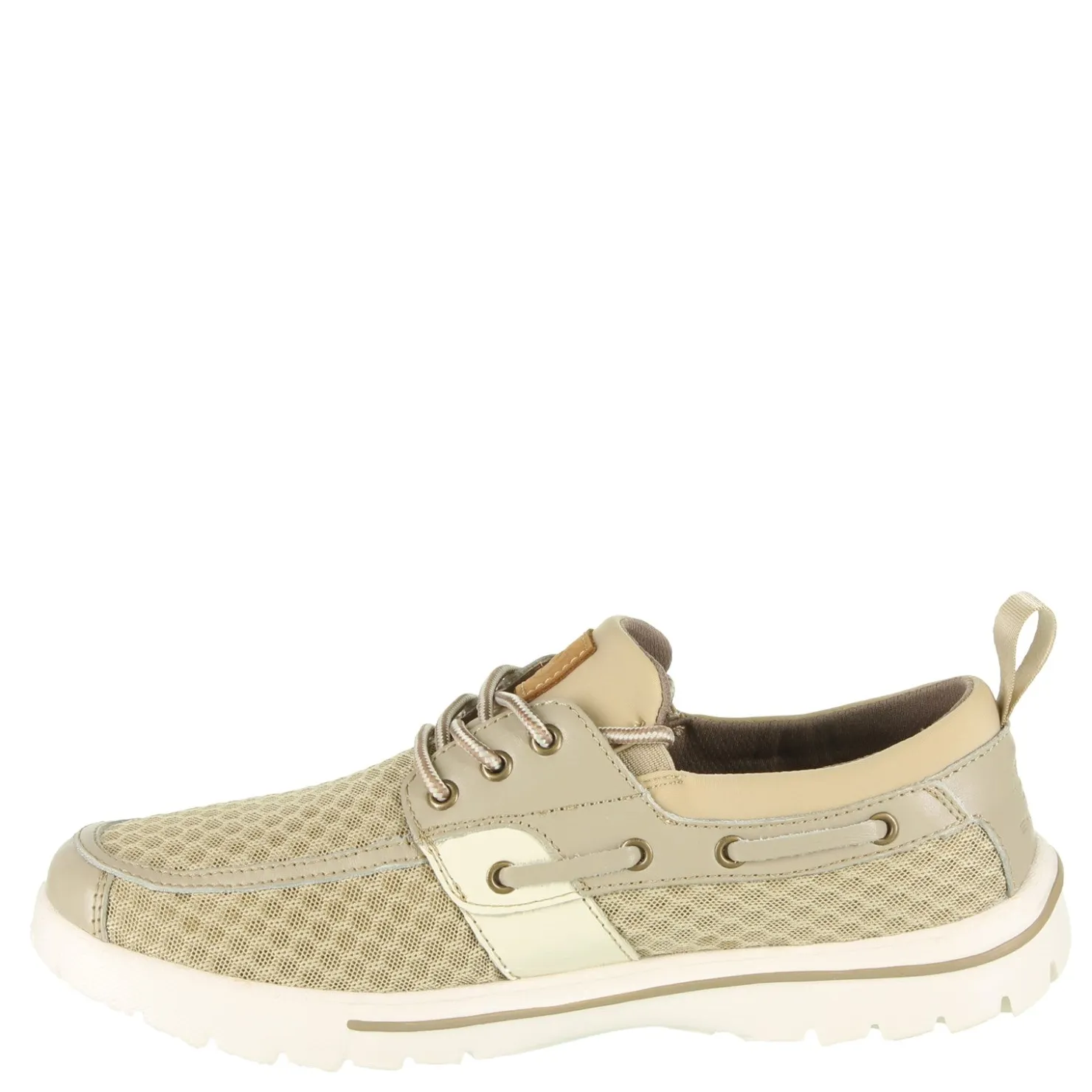Boat Shoes*Skuze Men's , Del Marina - Stretch Fit Boat Shoe Tan Beige