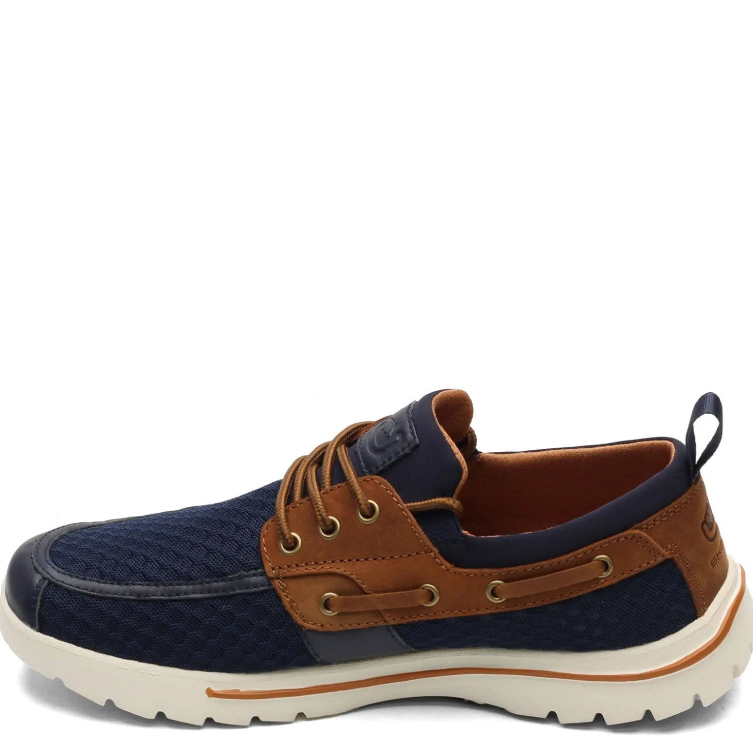 Boat Shoes*Skuze Men's , Del Marina - Stretch Fit Boat Shoe Navy Brown