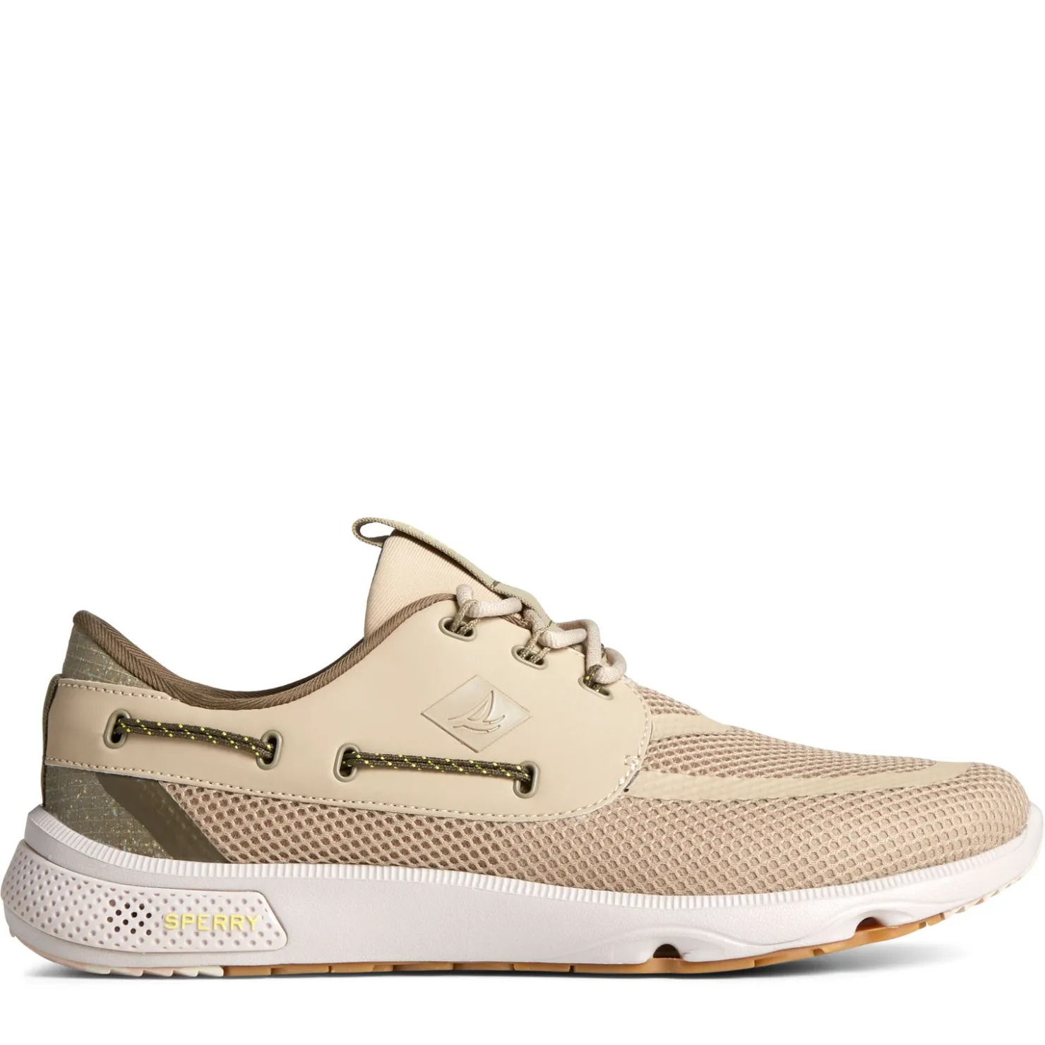 Sneakers & Athletics*Sperry Men's , 7 Seas 3 Eye Sneaker Light Taupe