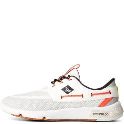 Boat Shoes*Sperry Men's , 7 Seas 3 Eye Sneaker White Multi