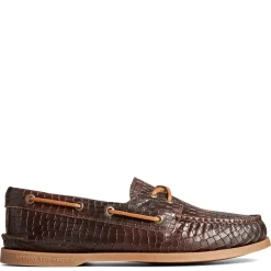 Boat Shoes*Sperry Men's , Authentic Original Boat Shoe Brown Croc