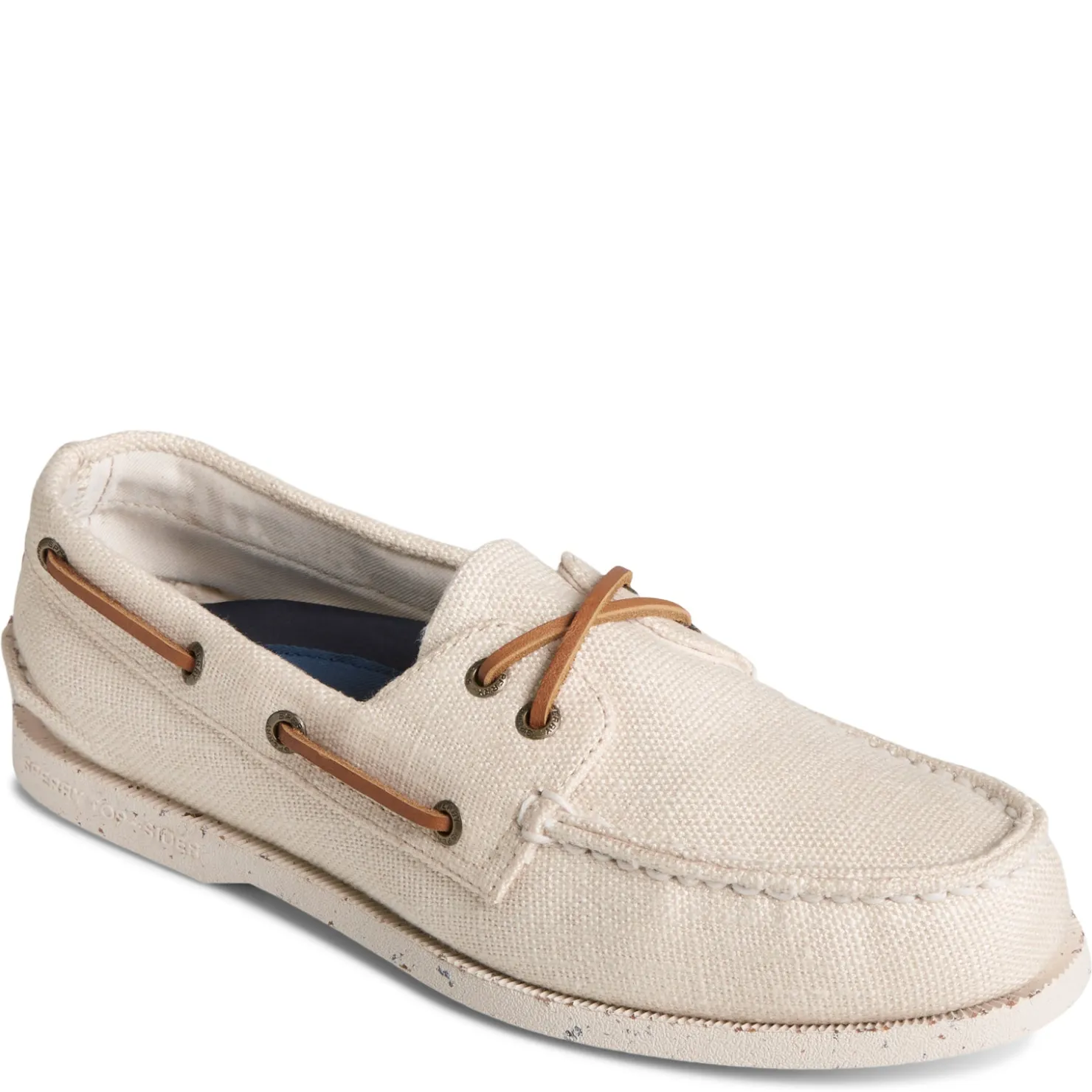 Boat Shoes*Sperry Men's , Authentic SeaCycled Boat Shoe Cream
