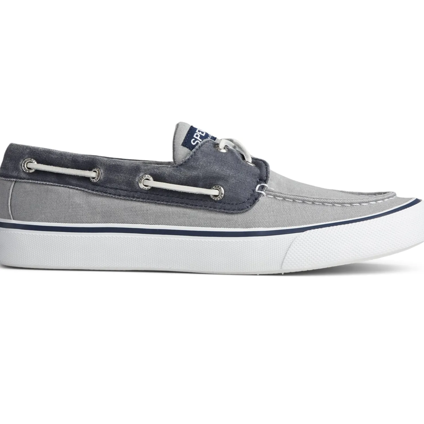 Boat Shoes*Sperry Men's , Bahama II Boat Shoe Grey Navy