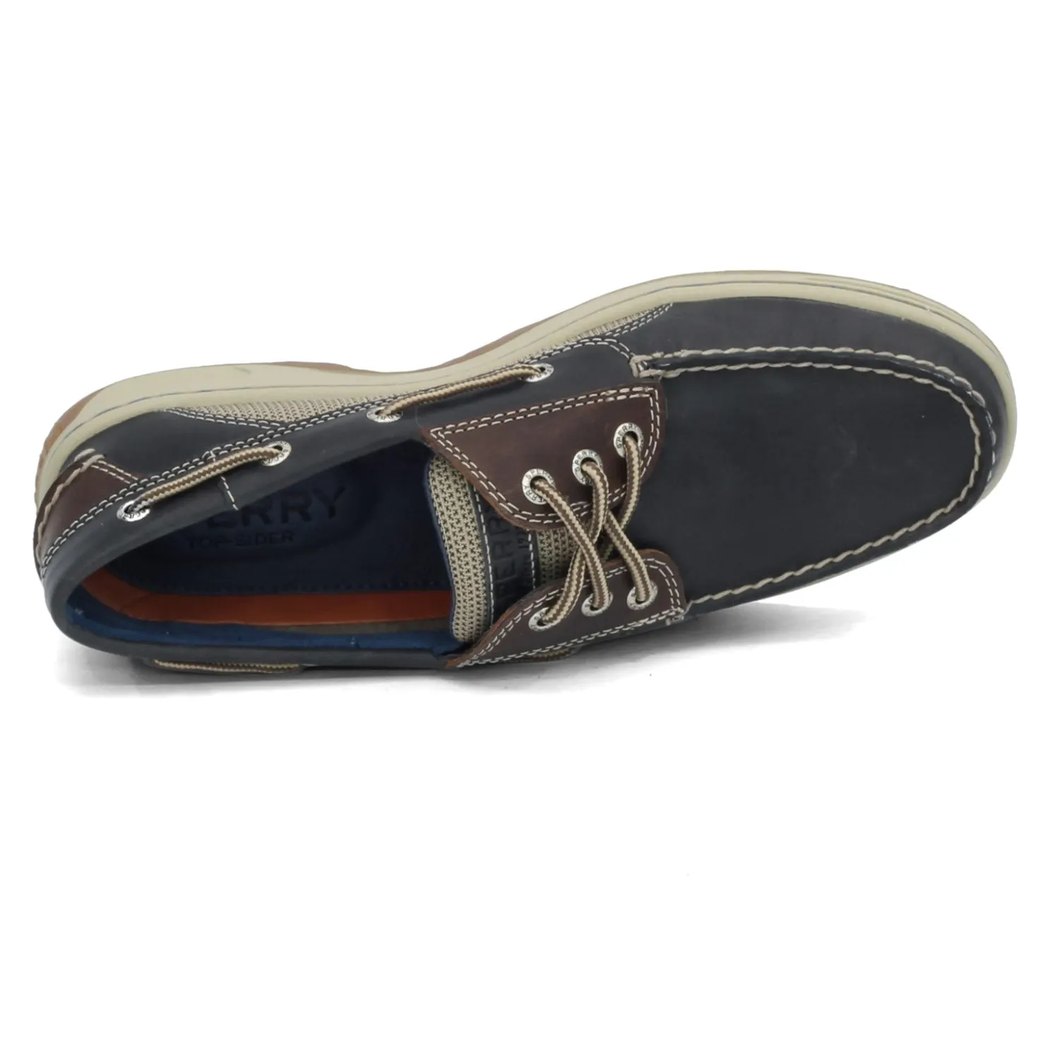 Boat Shoes*Sperry Men's , Billfish Ultralite 3-Eye Boat Shoe Navy Brown