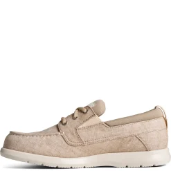 Loafers*Sperry Men's , Bowrider Plushstep 3-Eye Slip-On Sand