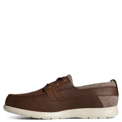 Boat Shoes*Sperry Men's , Bowrider Plushstep 3-Eye Slip-On Brown Leather