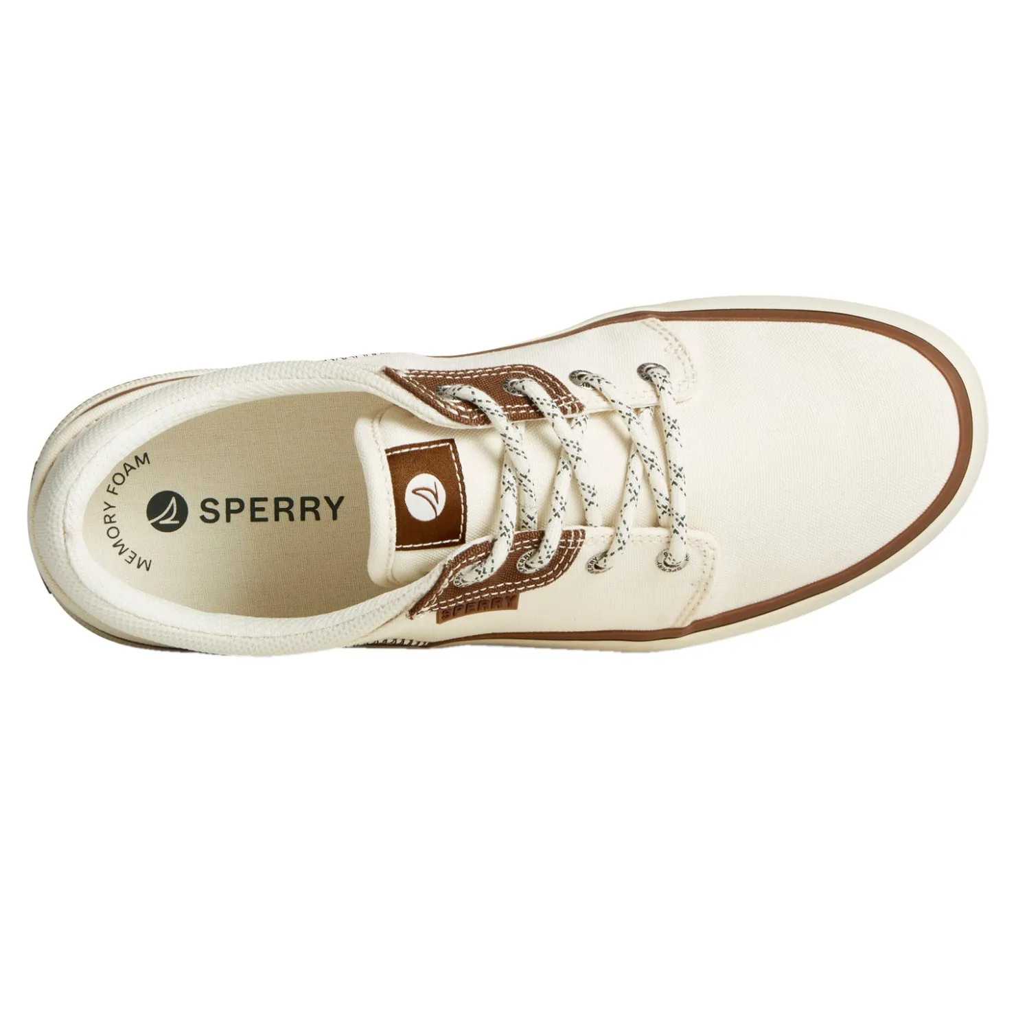 Sneakers & Athletics*Sperry Men's , Crossjack Sneaker Off White / Brown