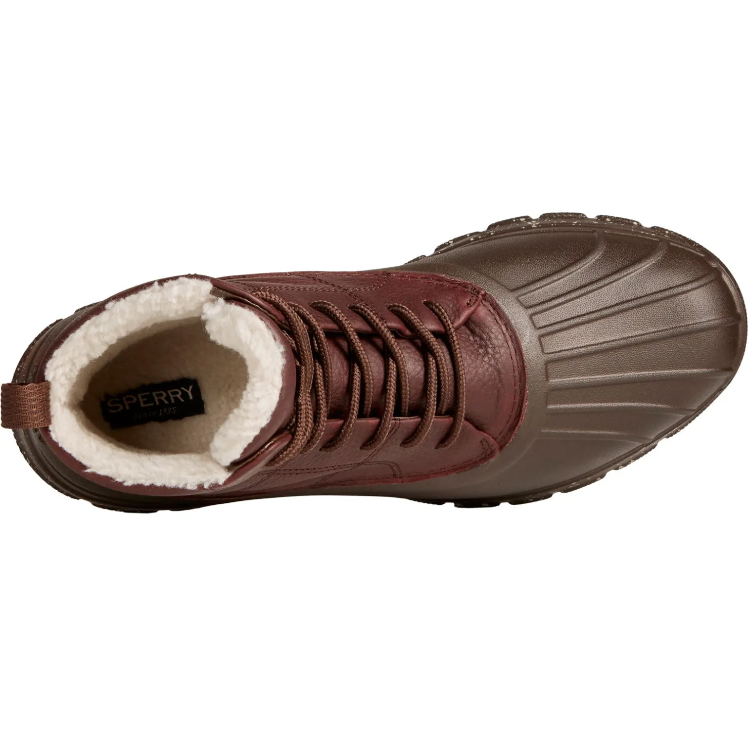 Boots*Sperry Men's , Duck Float Cozy Lace Rain Boot Brown