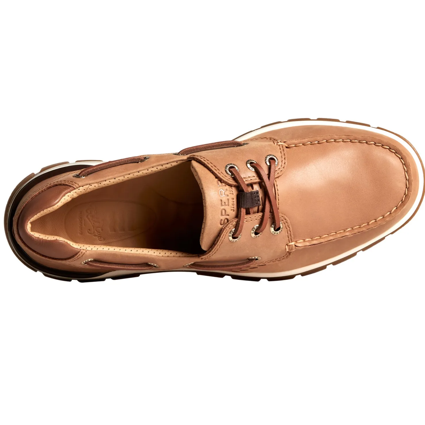 Slip-On Shoes*Sperry Men's , Gold Cup Billfish Plushwave Boat Shoe Tan