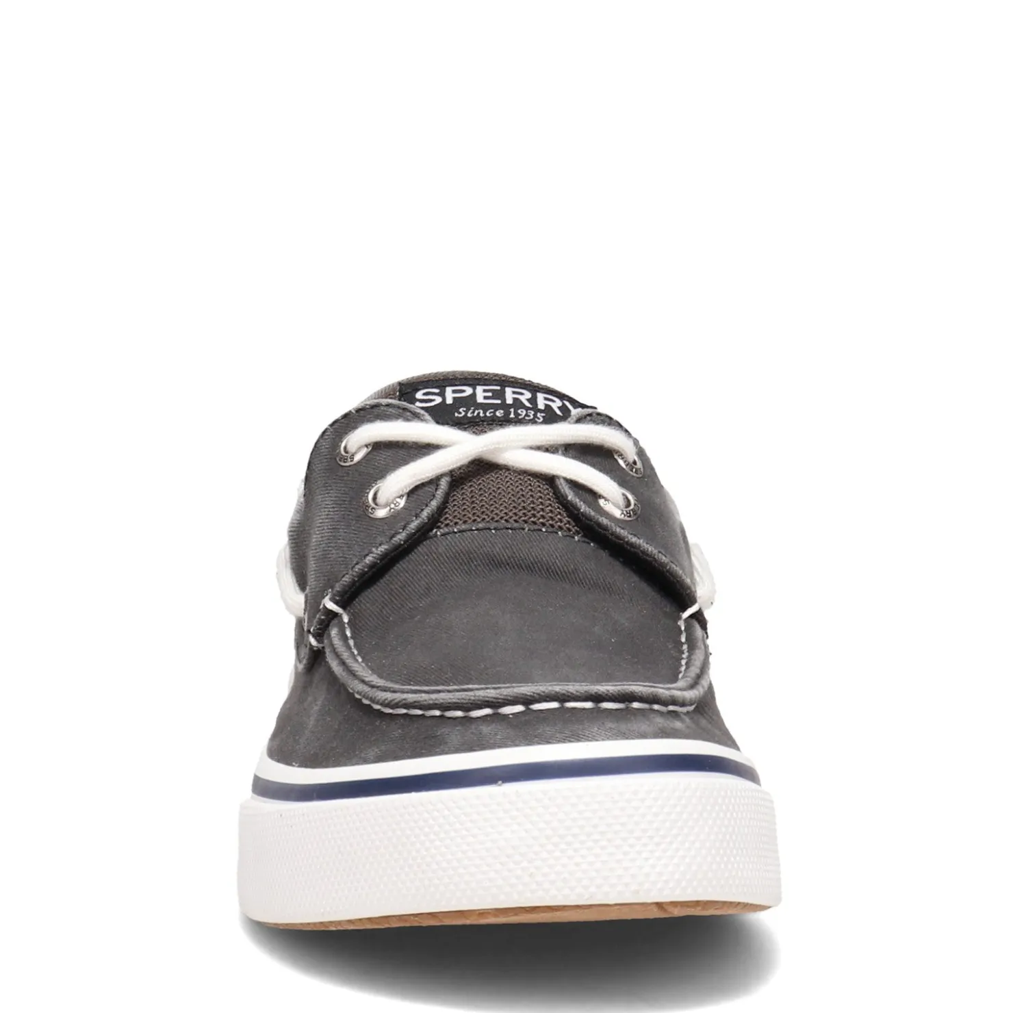 Boat Shoes*Sperry Men's , Halyard Boat Shoe Black Twill