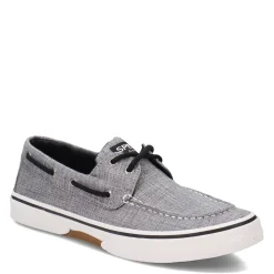 Boat Shoes*Sperry Men's , Halyard Boat Shoe Black Linen