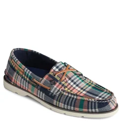 Boat Shoes*Sperry Men's , Leeward Cross Lace Boat Shoe Kick Back Plaid