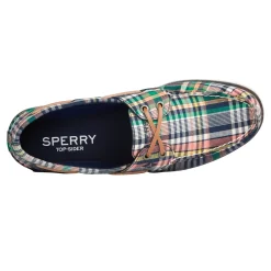 Boat Shoes*Sperry Men's , Leeward Cross Lace Boat Shoe Kick Back Plaid