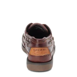 Boat Shoes*Sperry Men's , Mako 2-Eye Boat Shoe Brown Red