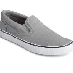 Slip-On Shoes*Sperry Men's , Striper II Slip-On Sneaker Saltwash Grey