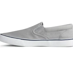 Slip-On Shoes*Sperry Men's , Striper II Slip-On Sneaker Saltwash Grey