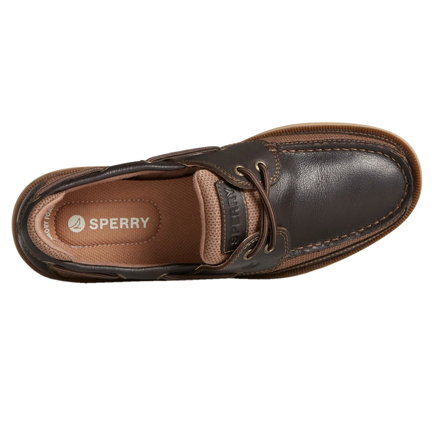 Boat Shoes*Sperry Men's , Surveyor 2-Eye Boat Shoe Coffee Brown