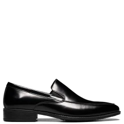 Slip-On Shoes*Stacy Adams Men's , Aldrich Moc Toe Slip-On Black Shiny