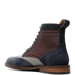 Boots*Stacy Adams Men's , Finnegan Wingtip Lace Up Boot Navy Multi
