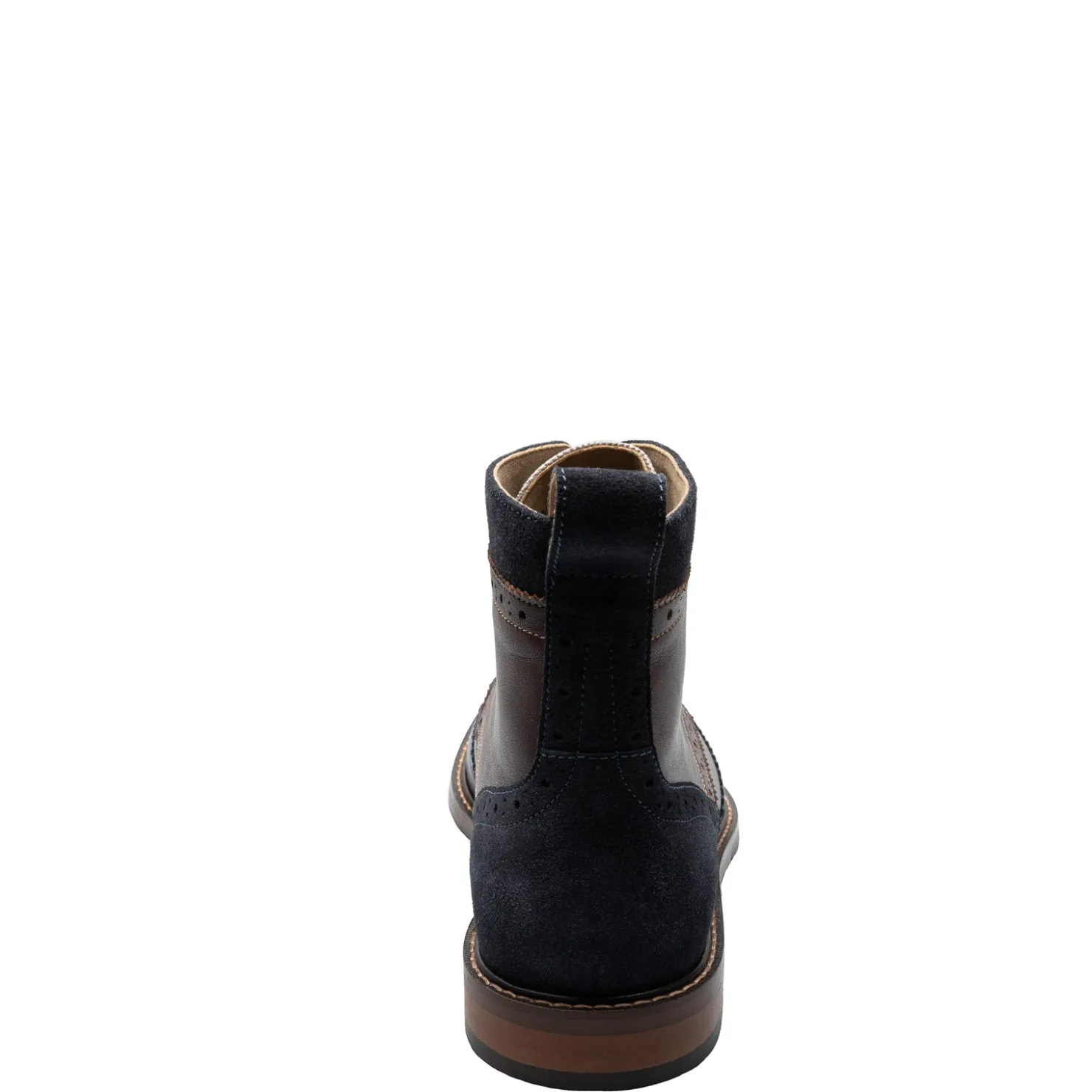Boots*Stacy Adams Men's , Finnegan Wingtip Lace Up Boot Navy Multi