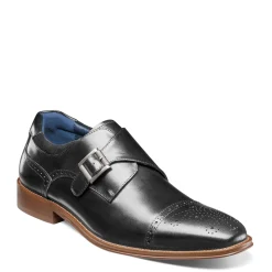 Dress*Stacy Adams Men's , Mathis Cap Toe Monk Strap Black