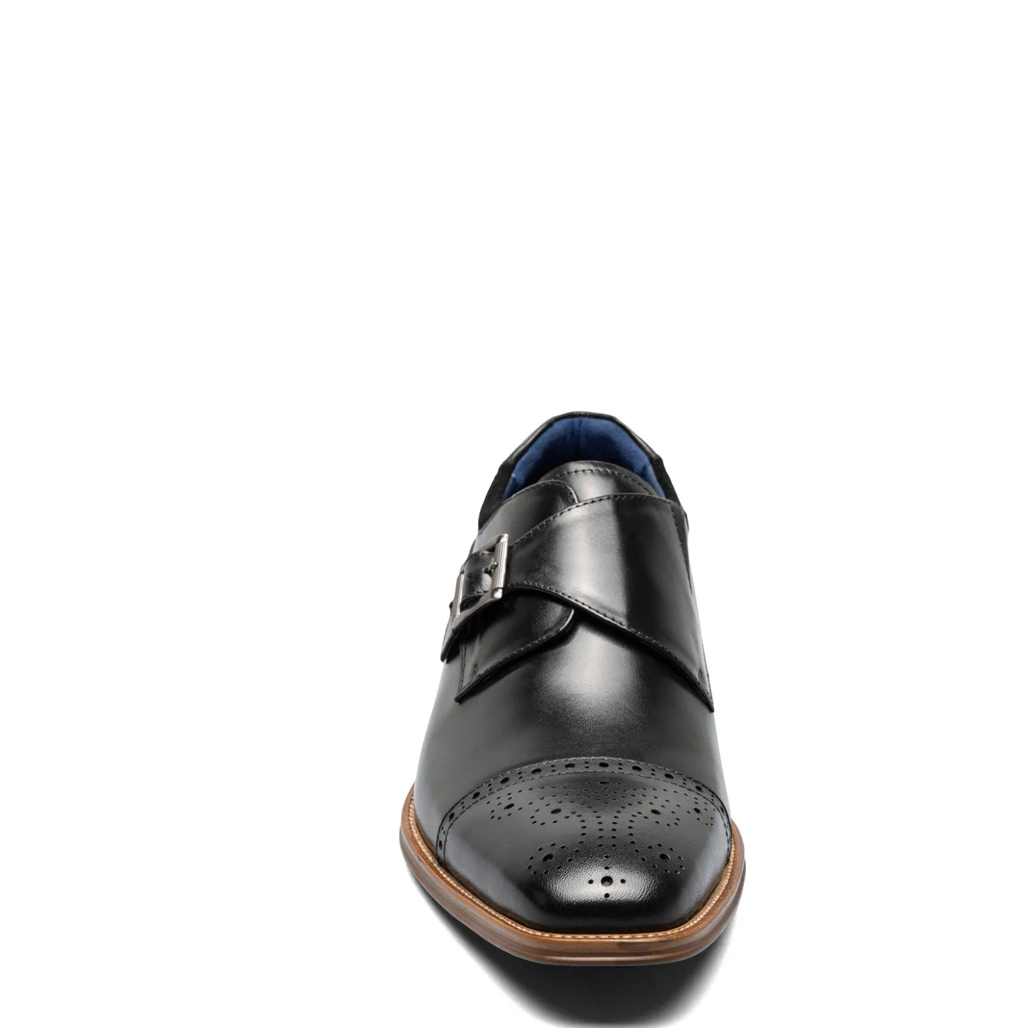 Dress*Stacy Adams Men's , Mathis Cap Toe Monk Strap Black