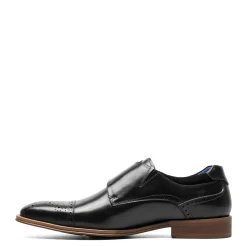 Dress*Stacy Adams Men's , Mathis Cap Toe Monk Strap Black