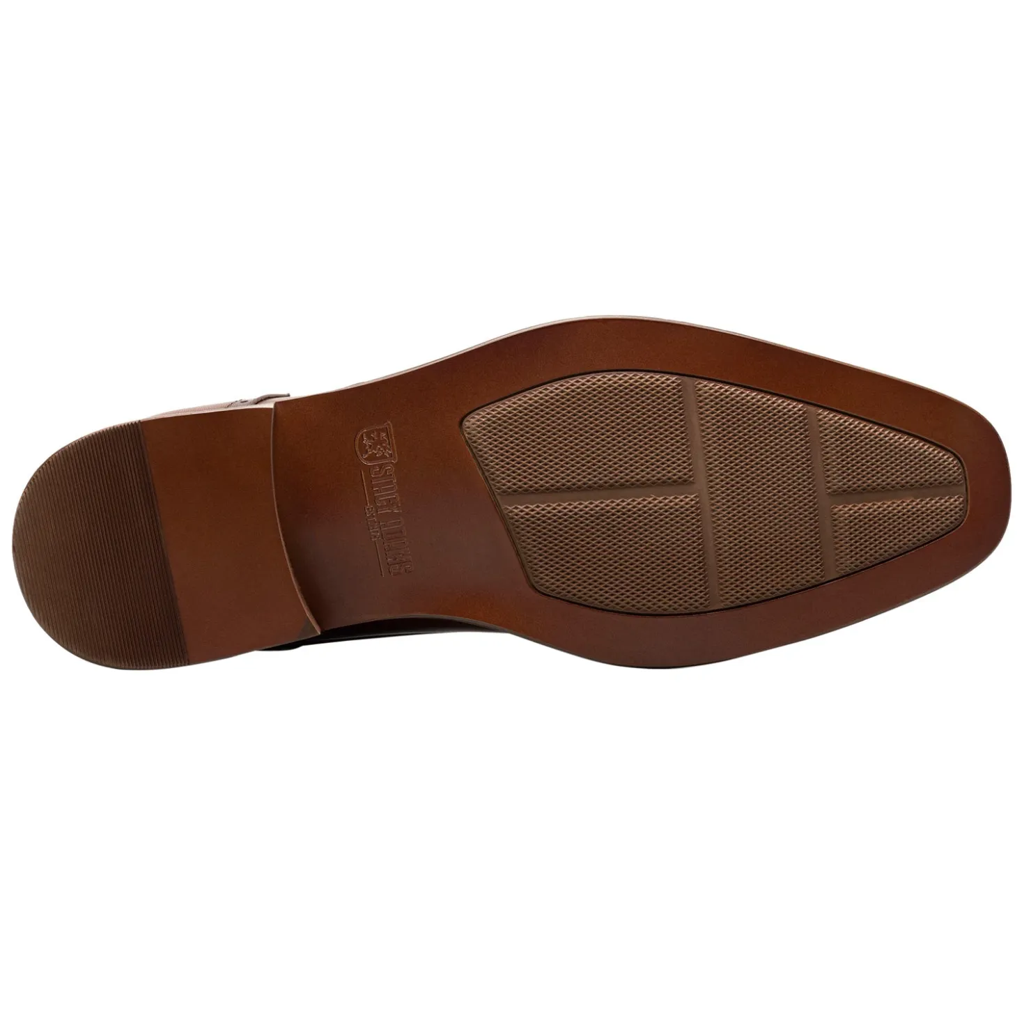 Dress*Stacy Adams Men's , Mathis Cap Toe Monk Strap Cognac