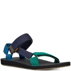 Outdoor & Hiking*Teva Men's , Original Universal Sandal Navy Blue Green Mix
