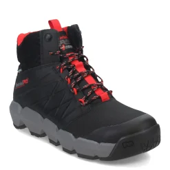 Boots*Timberland Pro Men's , Morphix Mid Waterproof CT Boot Black Red
