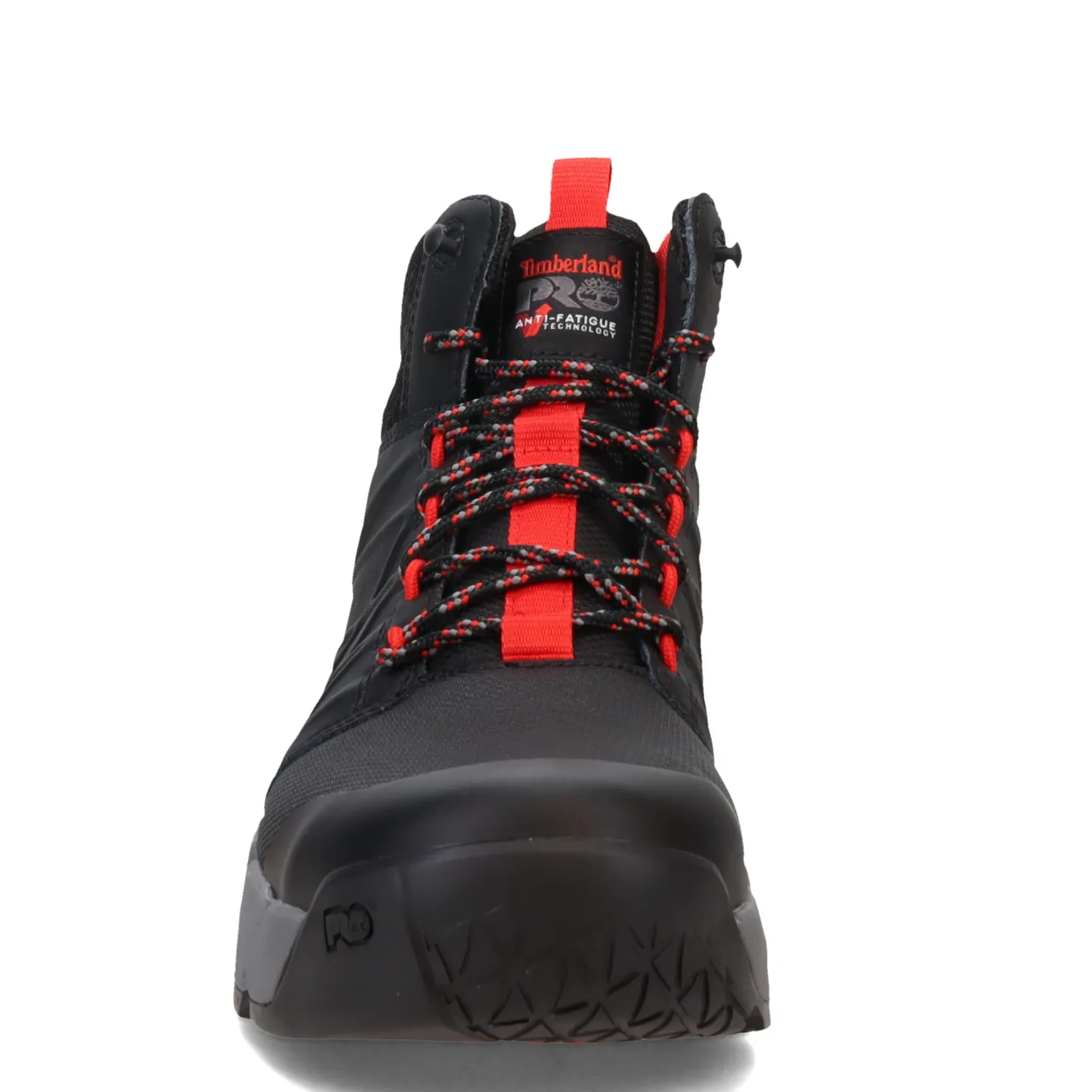 Boots*Timberland Pro Men's , Morphix Mid Waterproof CT Boot Black Red