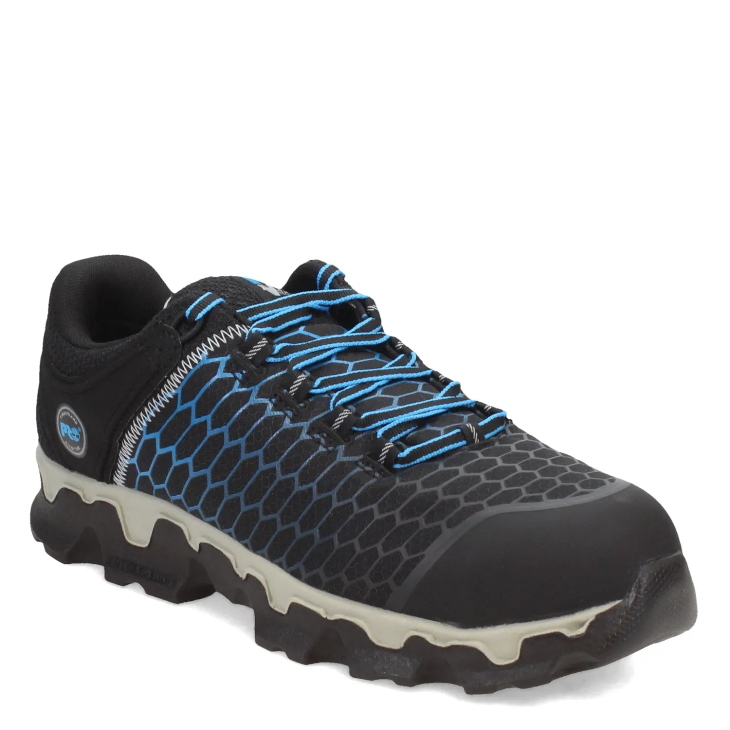 Work & Safety*Timberland Pro Men's , Powertrain Sport Alloy Toe Work Shoe Black Blue Mix