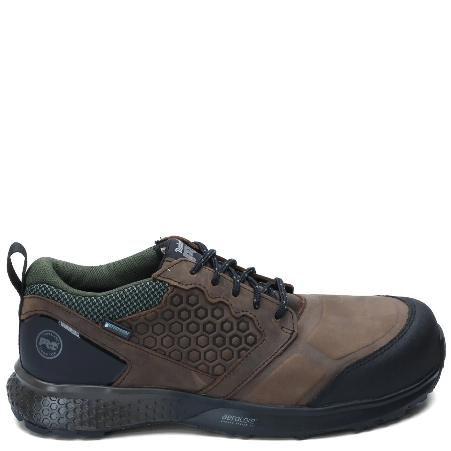 Sneakers & Athletics*Timberland Pro Men's , Reaxion Low Comp Toe Work Shoe Brown Green