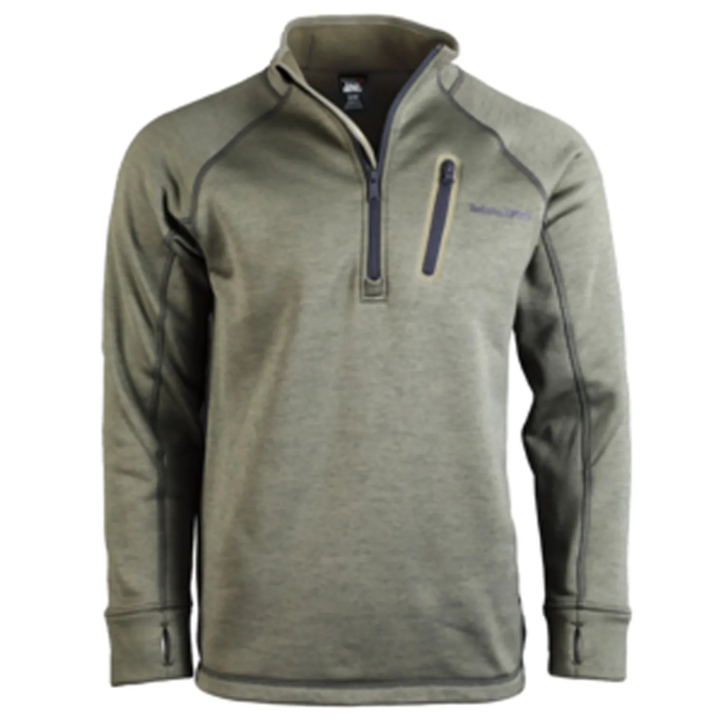 Outerwear*Timberland Pro Men's , Reaxion Quarter Zip Fleece Jacket Burnt Olive