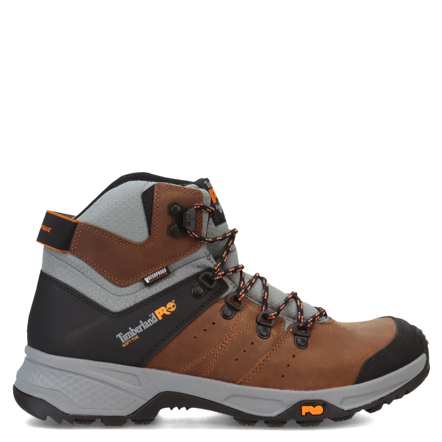 Boots*Timberland Pro Men's , Switchback Soft Toe Work Boot Brown Gaucho / Orange