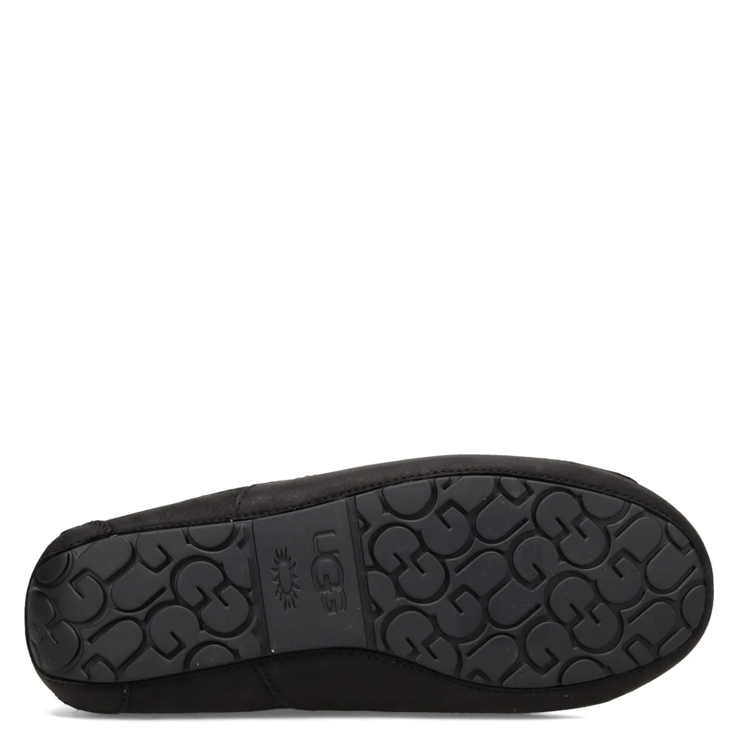 Slip-On Shoes*UGG Men's , Ascot Slipper Black Leather/Grey