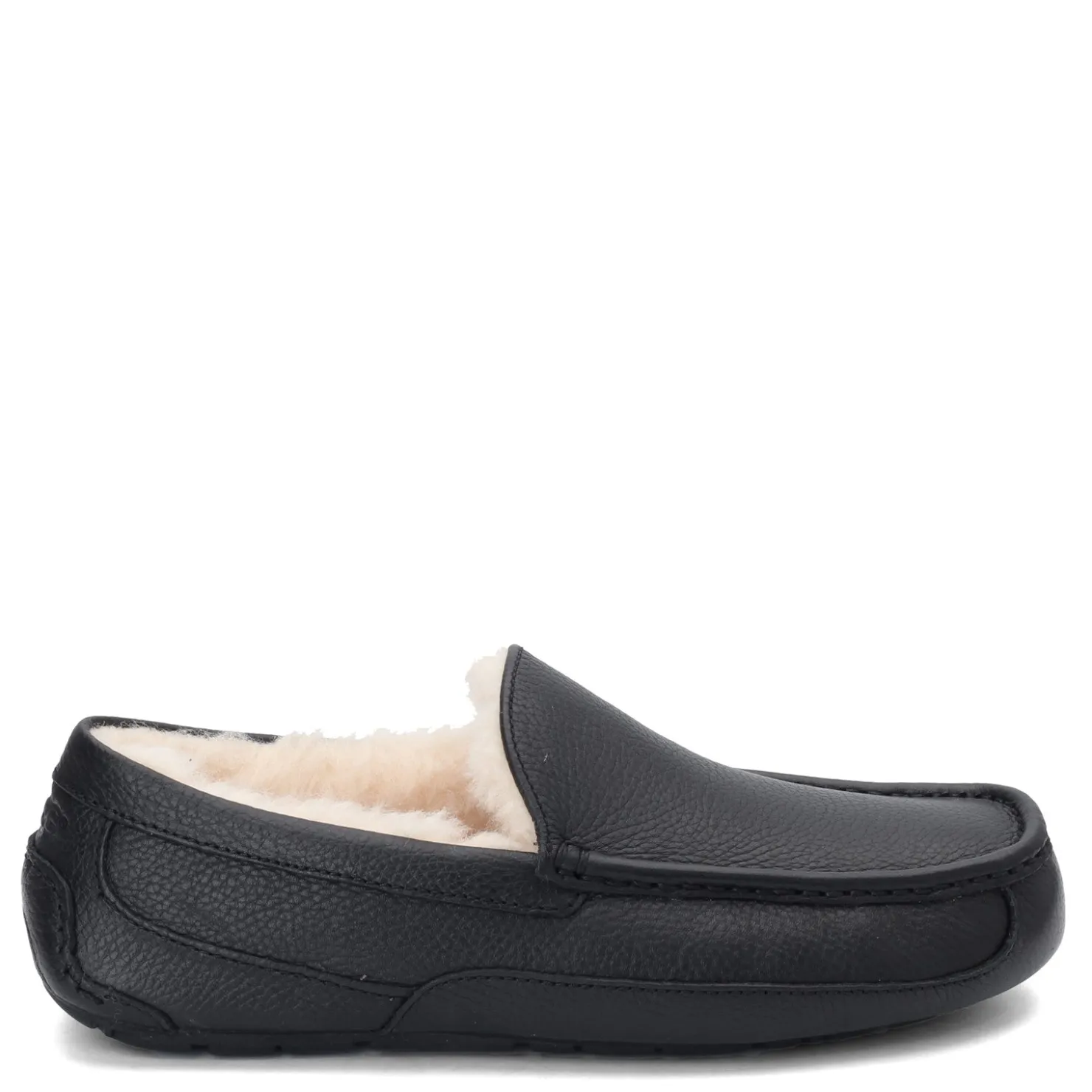 Slippers*UGG Men's , Ascot Slipper Black Leather