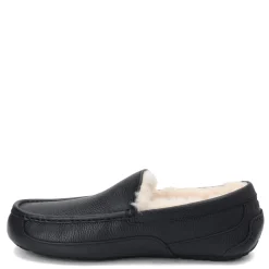 Slippers*UGG Men's , Ascot Slipper Black Leather