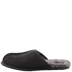Slippers*UGG Men's , Scuff Slipper Black Leather