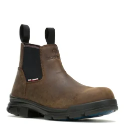 Work & Safety*Wolverine Men's Boots, DuraShocks SR Icon Romeo CarbonMax Work Boot Dark Brown Waterproof Leather