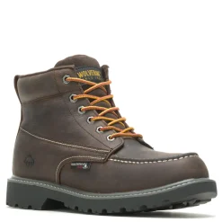 Work & Safety*Wolverine Men's Boots, Floorhand Moc Toe 6 inch Waterproof Work Boot Coffee