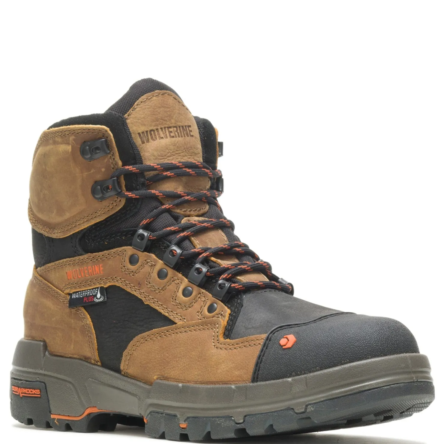 Boots*Wolverine Men's Boots, Legend DuraShocks CarbonMAX Safety Work Boot Tan