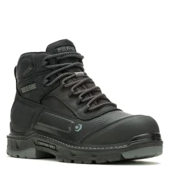 Work & Safety*Wolverine Men's Boots, Overpass CarbonMax 6-inch Waterproof Composite Toe Work Boot Black/Grey