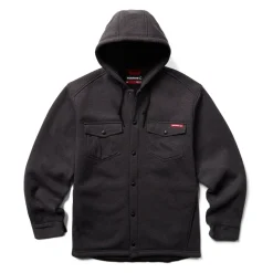 Outerwear*Wolverine Men's , Bucksaw Knit Shirt Jac Black Heather