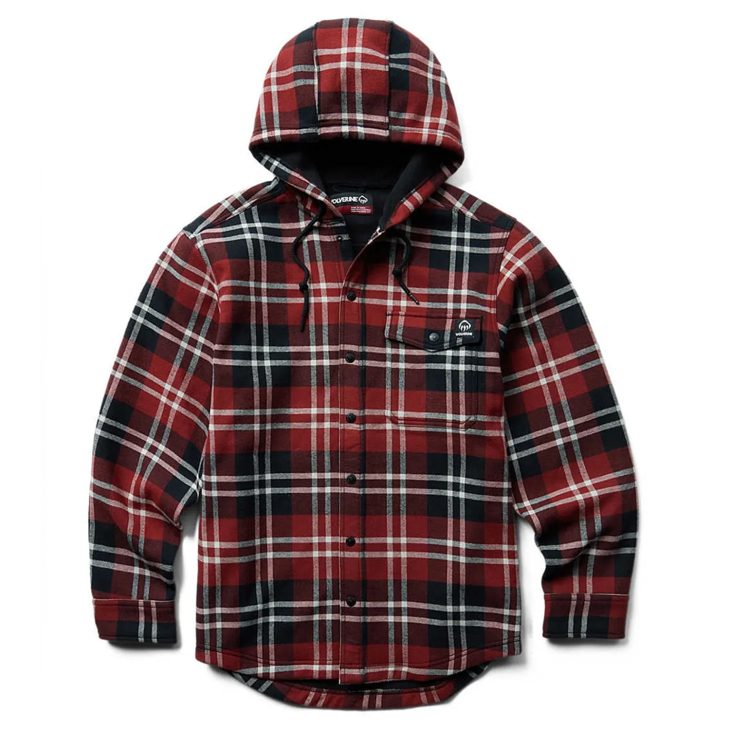 Outerwear*Wolverine Men's , Bucksaw Shirt Jac Garnet Plaid